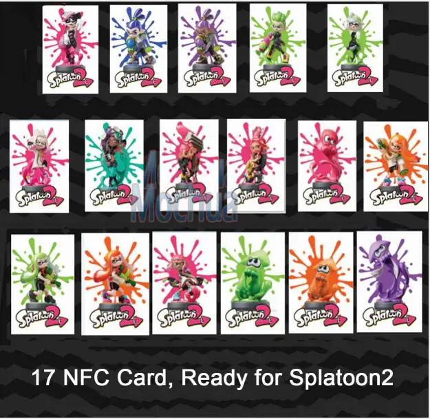 17 шт. NFC карта для Splatoon 2 Inkling Girl Boy полный комплект|nfc card|card nfcnfc ntag215 |