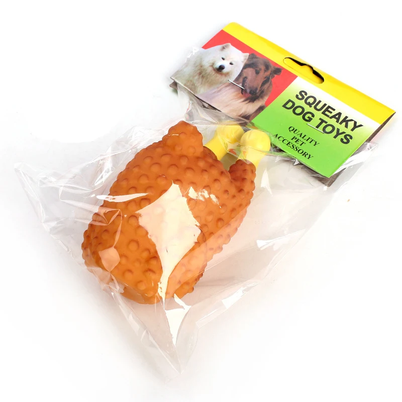 Cute Funny Plastic Screaming Chicken Big  Puppy Interactive Chewing Roast Chicken Dog Toy Cleaning Teeth Small Pet Squeaker Toy9