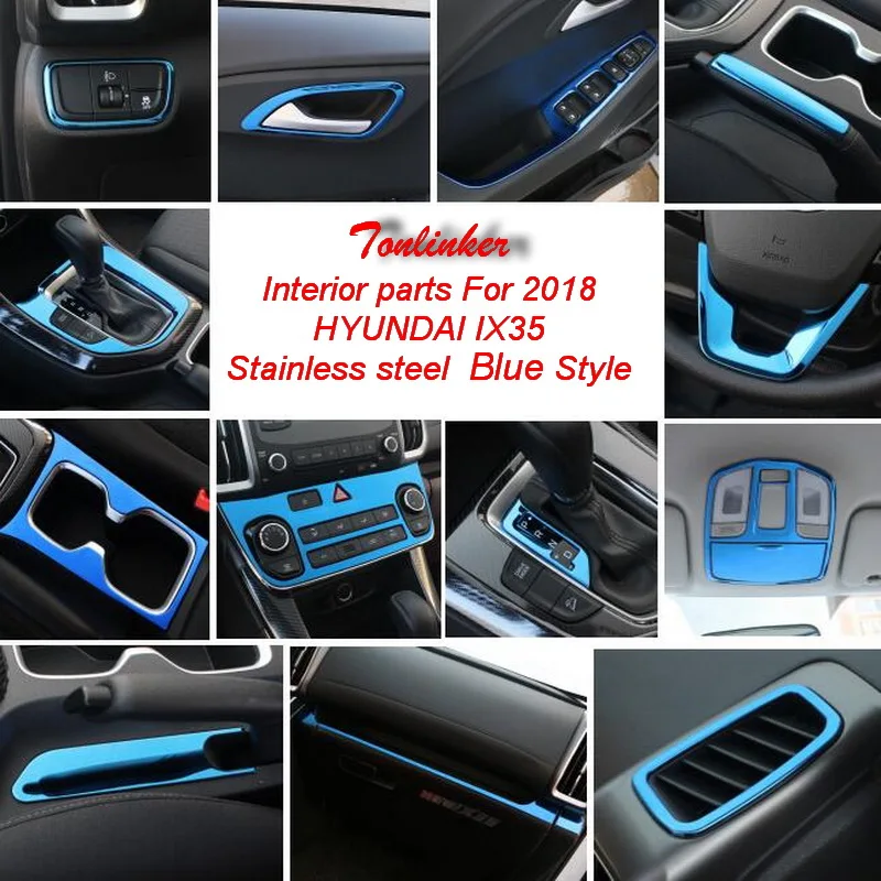 Tonlinker Обложка Наклейка для Hyundai IX35 2018-19 Стайлинг автомобиля 1-4 шт. нержавеющая