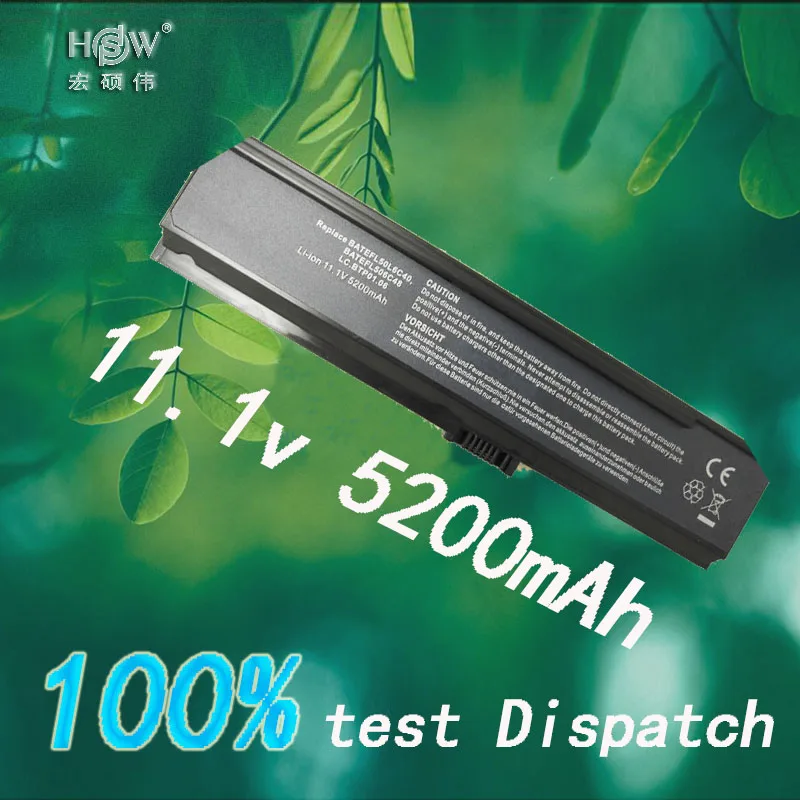 

5200MAH 6Cells laptop battery for Acer Aspire 3000 3030 3050 5000 5500 BATEFL50L6C40 BATEFL50L6C48 3UR18650Y-2-QC261 batteries