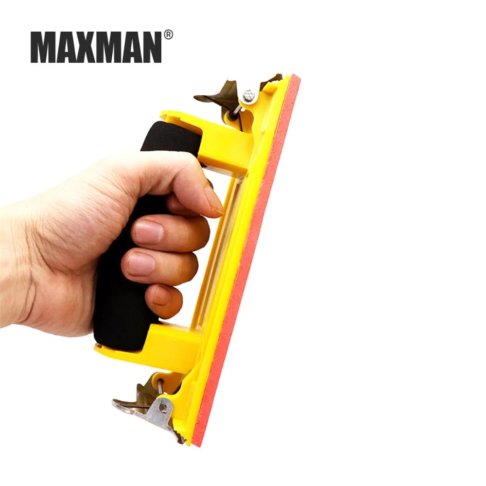 MAXMAX Hand-held plastic shelf polishing tool home improvement grinding wall special sand frame flat sanding paper holder MAXMAX Hand-held plastic shelf polishing tool home improvement grinding wall special sand frame flat sanding paper holder