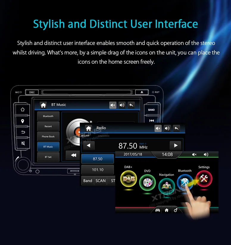 Top 7" Car DVD radio for Skoda Fabia 2007-2014 & Fabia Com2006-2015 with Built-in Vehicle Standard DAB+ Modulebi 2008-2014&Roomster 4 Top 7" Car DVD radio for Skoda Fabia 2007-2014 & Fabia Com2006-2015 with Built-in Vehicle Standard DAB+ Modulebi 2008-2014&Roomster 4