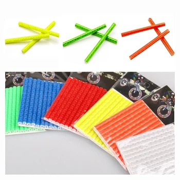 

12pcs 75mm Bicycle Spokes Warning Reflective Tube Clip Light Moutain Road Bike Safe Cycling Wheel Rim Steel