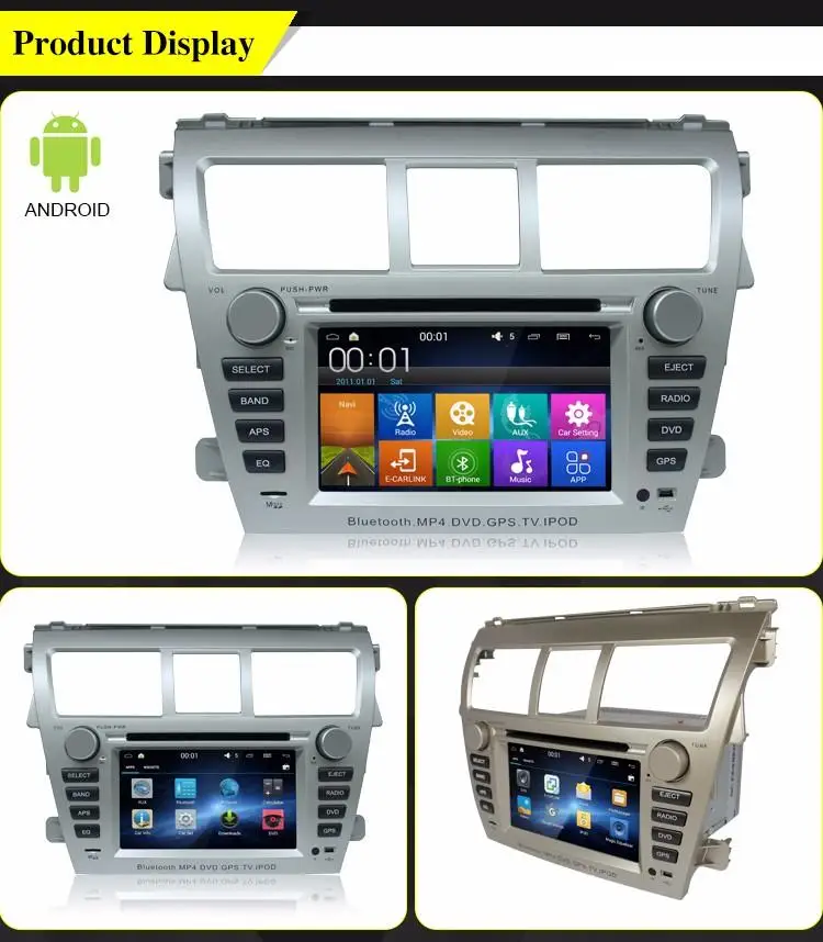 Clearance 7" Android Car DVD Player with GPS WIFI 3G BT,Audio Radio Stereo,Car multimedia for Toyota Vios 2007 2008 2009 2010 2011 2012 11 Clearance 7" Android Car DVD Player with GPS WIFI 3G BT,Audio Radio Stereo,Car multimedia for Toyota Vios 2007 2008 2009 2010 2011 2012 11