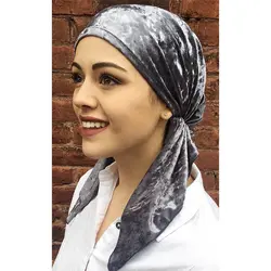 Модные женские бархатные Durags предварительно связали Встроенная тюрбан платки Durag Головные уборы Чемо Hat мусульманские банданы хиджаб из