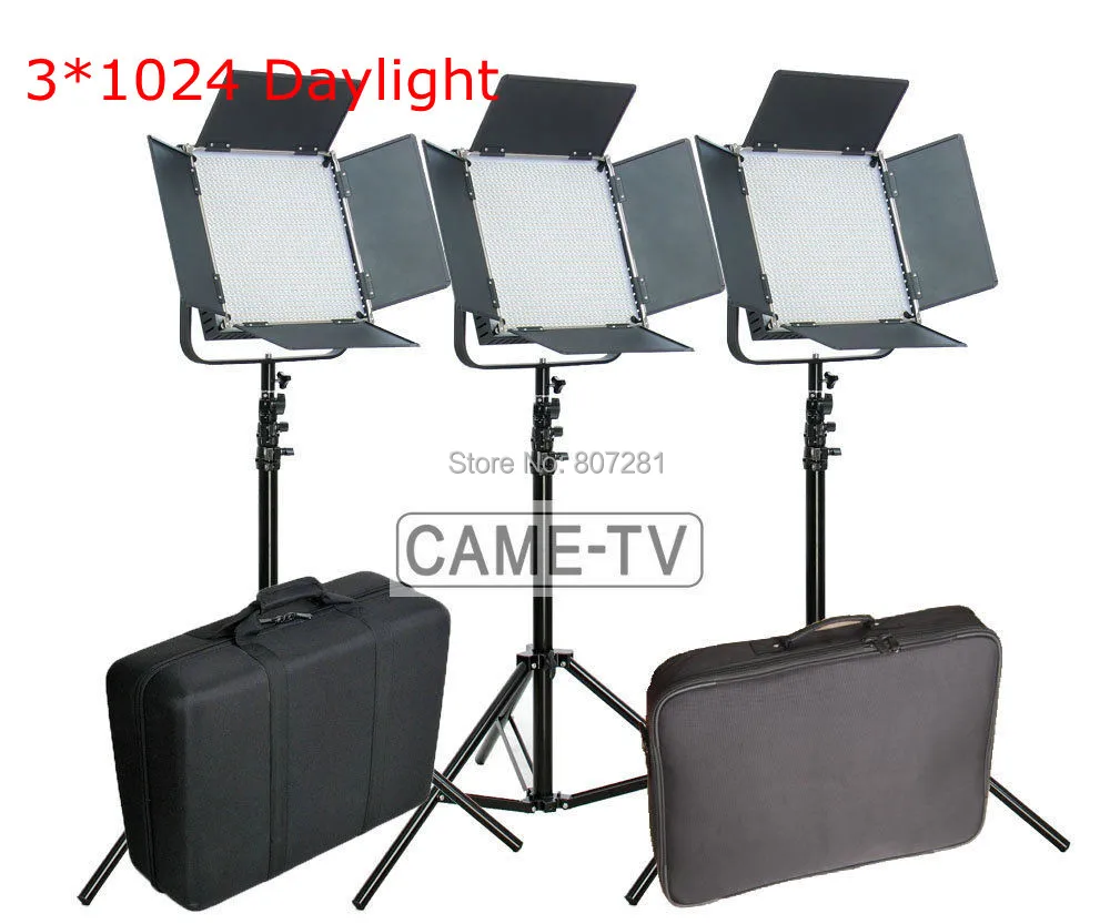 

CAME-TV High CRI 3 X 1024 +Bag 5600K LED Video Panel Broadcast Panel Lighting