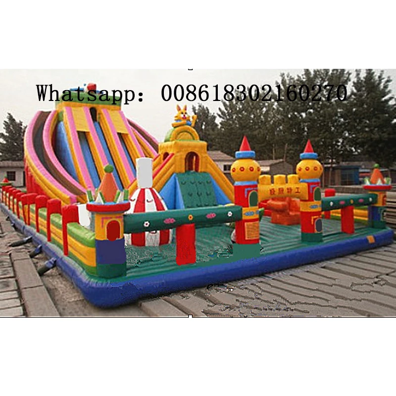 

2016 commercial PVC inflatable slide outdoor playground inflatable bouncer with high quality for sale