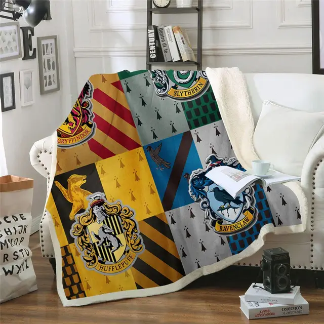 Harry Potter 3D Printed Velvet Plush Throw Fleece Blanket Bedspread Sherpa Blanket Couch Quilt