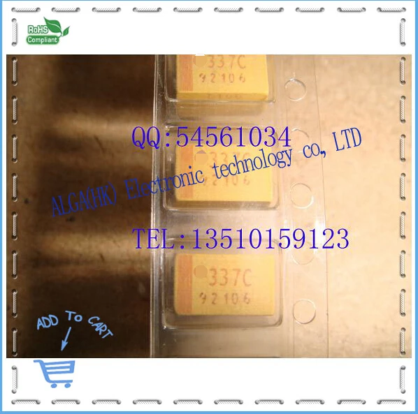 A337C 330 мкФ/10 v/D 7343 SMD Танталовый конденсатор полярность емкость оригинальная