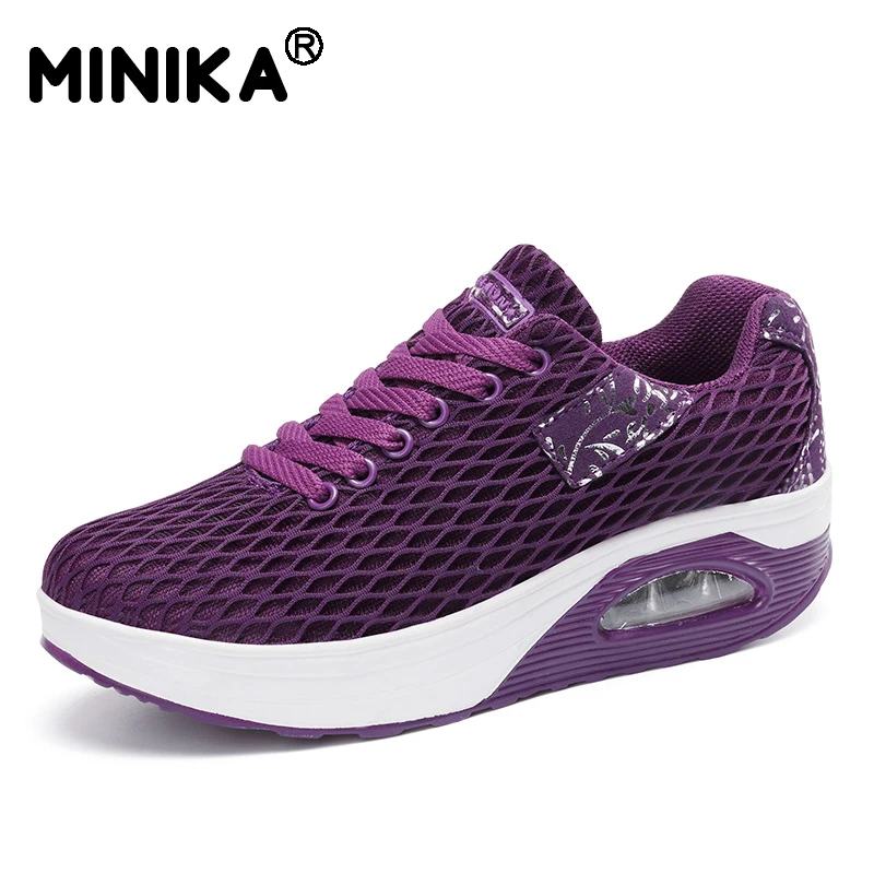 Minika/Женская дышащая обувь на плоской платформе мокасины Zapatos Mujer кроссовки