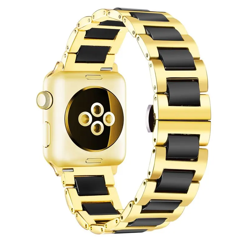 Ремешок из нержавеющей стали для Apple Watch Series 4 3 2 1 для Iwatch 44 мм 40 мм 42 мм 38 мм роскошный ремешок для часов