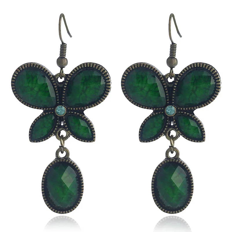 5 пар/упак. Европейский Богемия Смола бабочка Серьги|butterfly earrings|earrings earringresin earrings |