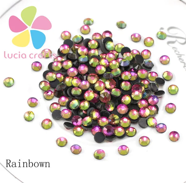 Lucia crafts SS20 5 мм разноцветные варианты стеклянные стразы горячей фиксации камней 288 шт./пакет G0102 - Цвет: raninbow