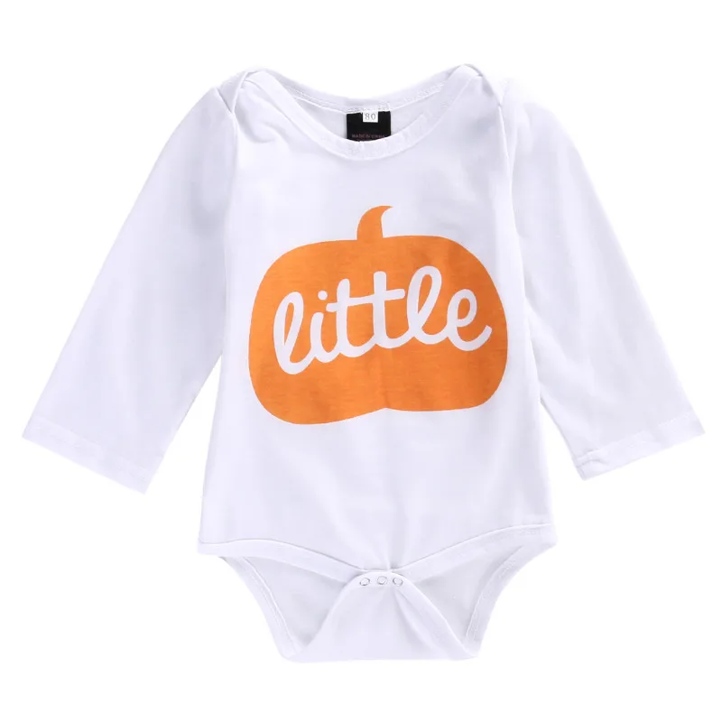 

Short Sleeve Bodysuits Halloween Pumpkin Baby Boys Girls Bodysuits Jumpsuit Newborn Baby Clothes 6M 12M 18M 24M Verao infantil