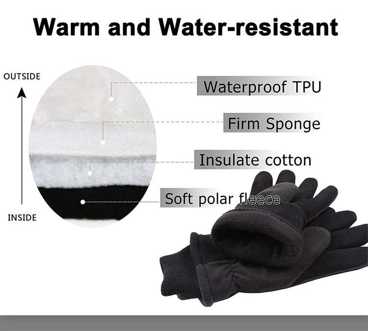 Озеро зима теплая Для мужчин перчатки оленьей работа водитель ветрозащитный ТПУ Защита безопасности одежда безопасности рабочих для Для