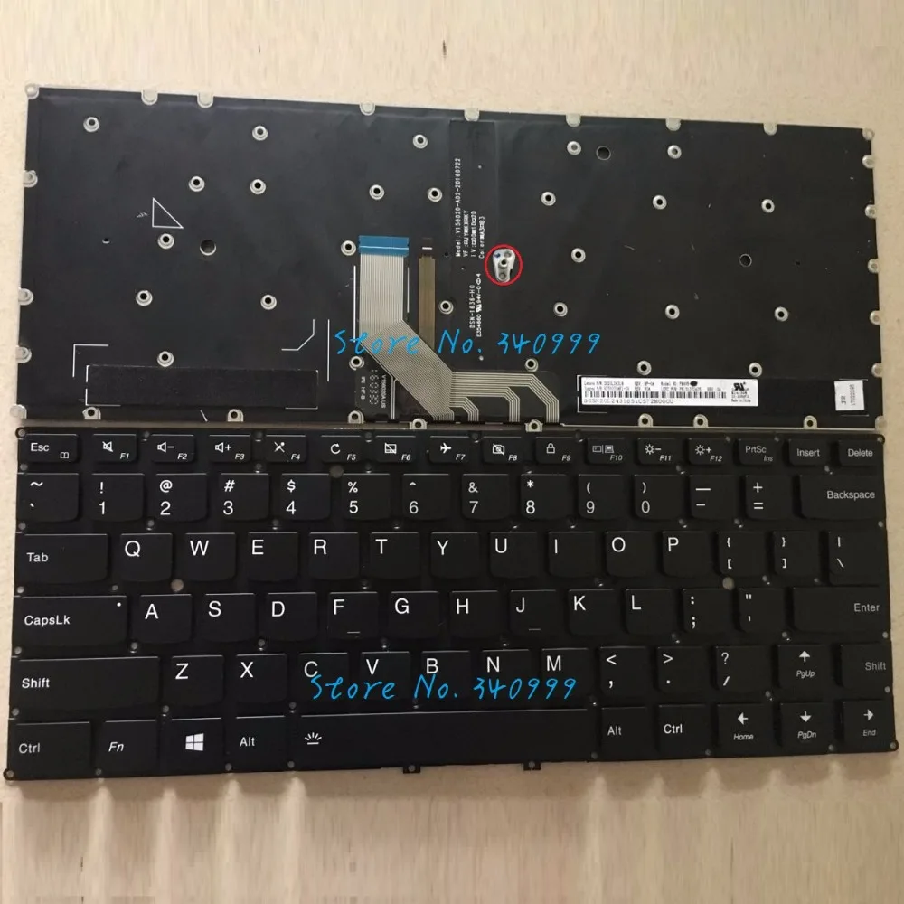 

New US for Lenovo Yoga 910-13IKB YOGA 5 Pro Series Laptop Keyboard US Backlit No Frame