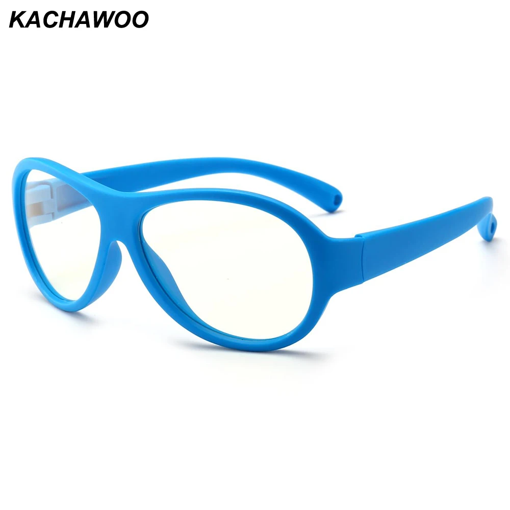 

Kachawoo tr90 kids eyeglasses frame girls anti-blue light black blue optical eye glasses for children protective