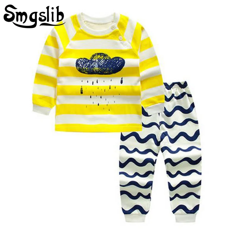 

Baby boy clothes long sleeved printing cartoon two piece set t-shirt+pants newborn baby girl clothing sets infant tracksuit
