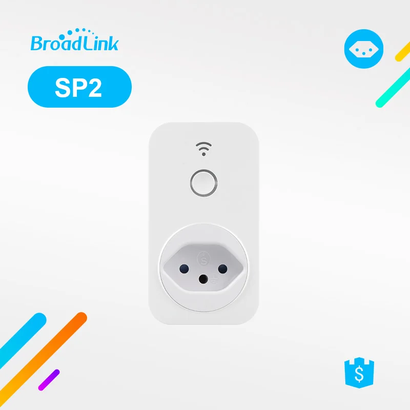 Беспроводная розетка Broadlink SP2 стандарта Бразилии с таймером и Wi Fi стандартная