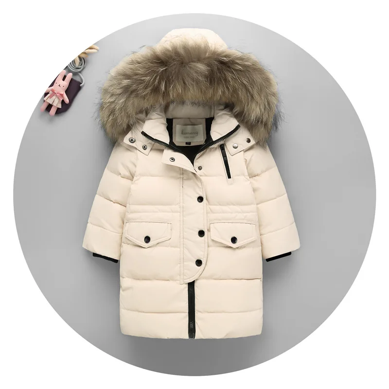 White Duck Down Jacket New Year Clothing Thin Down Jacket Girls Teenagers Down Jacket Children Winter Filling Down Jacket Boy