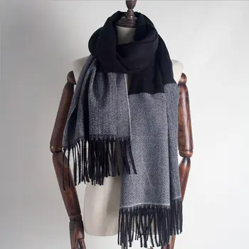 

2018 Winter Voile Scarf For Women Brand Designer Shawl Cashmere Patchwork Color Scarves Blanket Wholesale Dropshipping