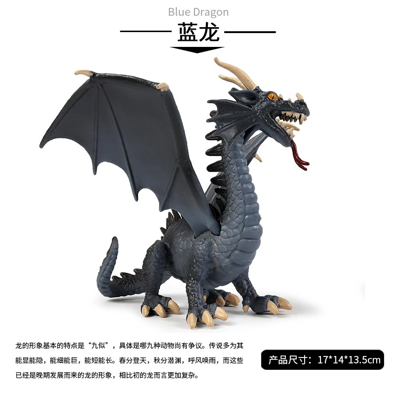 Figurine De Dragon Bleu Occidental Modele Animal Statique Dragon Magique Anime Figma Qui Respire Le Feu Aliexpress