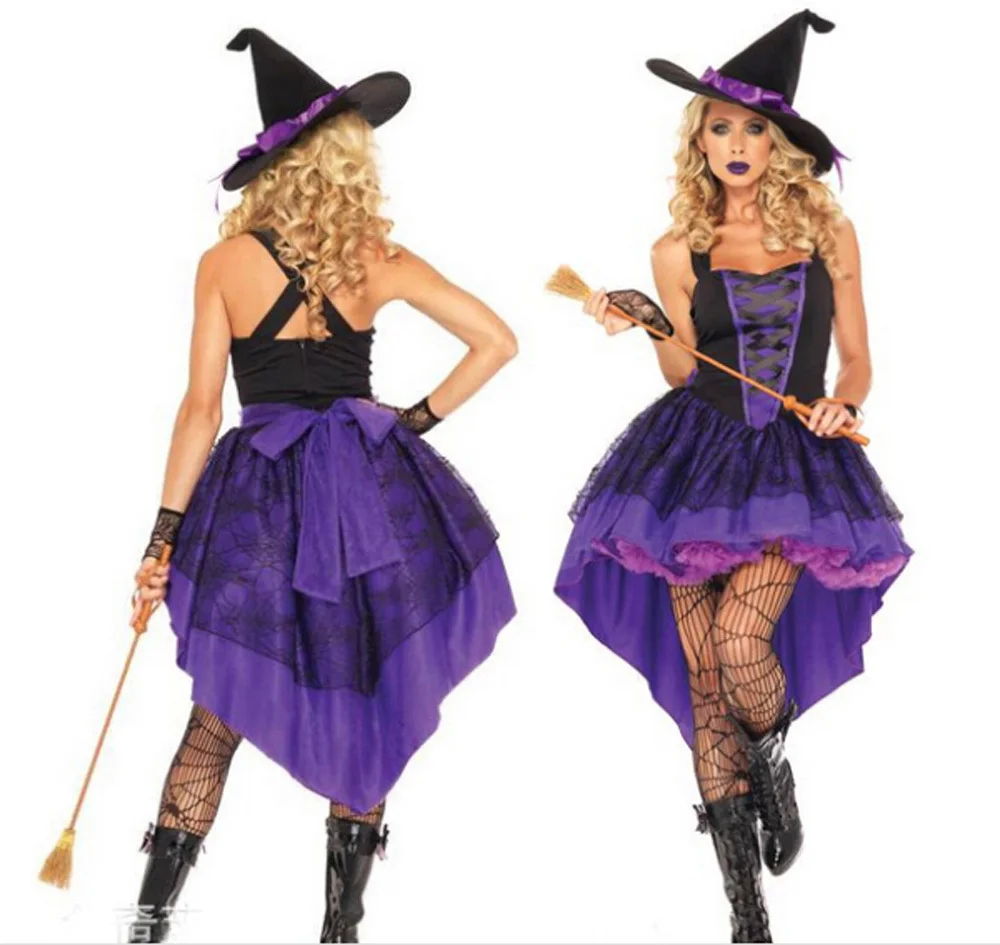 Новое поступление, Классический женский костюм ведьмы, сексуальное платье ласточкин хвост, фантазийный Рождественский костюм, сексуальное платье для косплея на Хэллоуин
