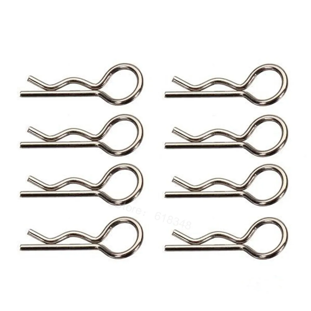 

100pcs Metal Micro Body Clips Pins For All 1:16 1/18th RC Car Buggy Monster Trucks WLtoys Himoto HSP Traxxas Remote Control Toys