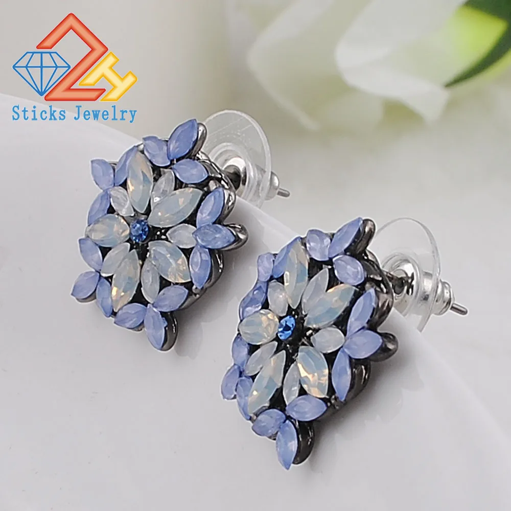 

(1pair / lot) Horse Eye Multicolor Resin Earring Ladies Earrings