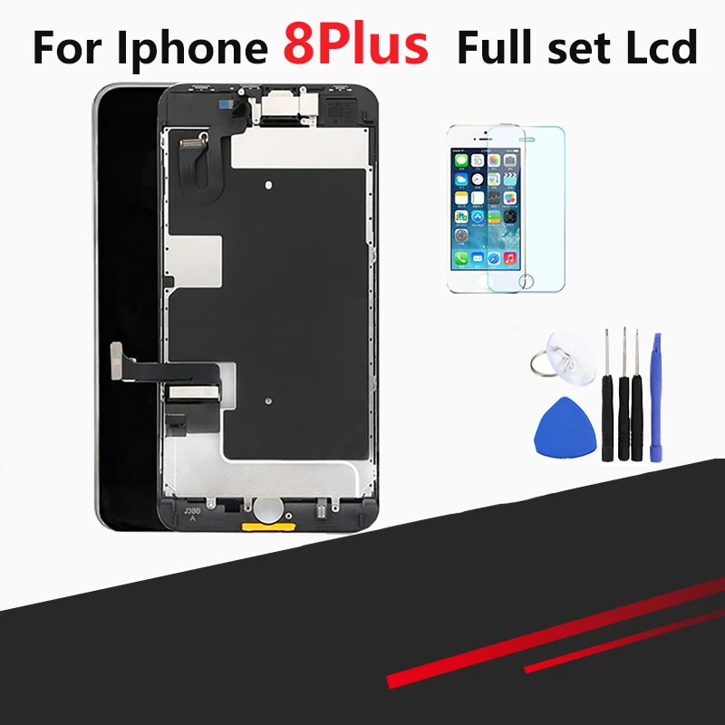 

LCD Display For iPhone 8 plus Touch Screen Digitizer Full Assembly with front camera + flex sensor + small parts