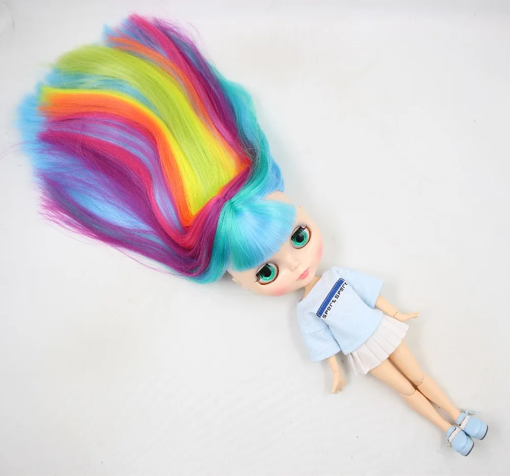 Neo Blythe Doll Multi-Color Hair with Takara RBL Scalp Dome 3