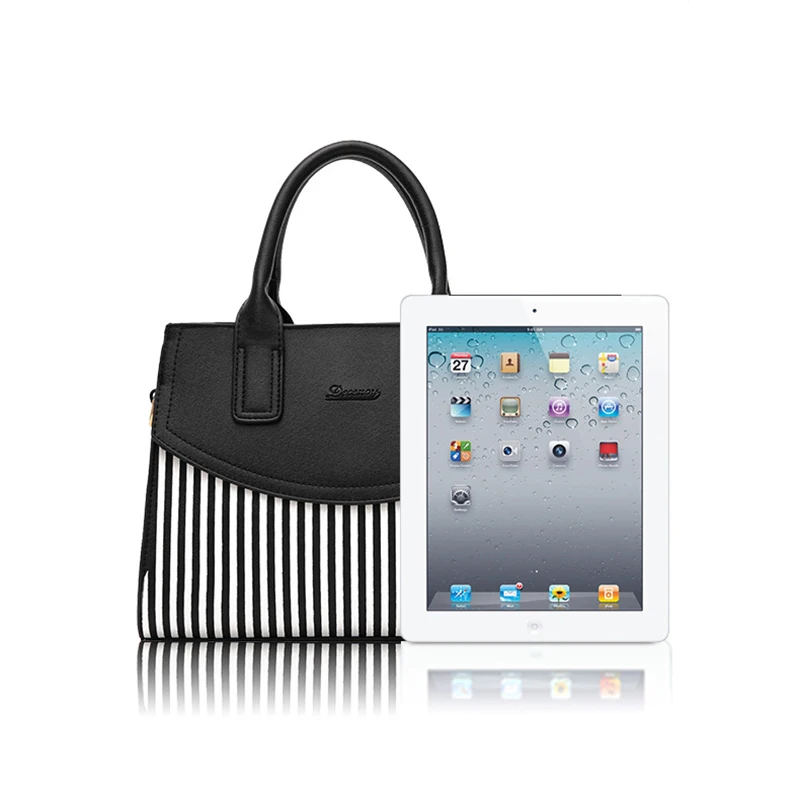 Women Office Handbag Stripe Fashion Female Leather Crossbody Shoulder Bag Ladies Top-Handle Bags Messenger Tote Sac SS7216 (15)