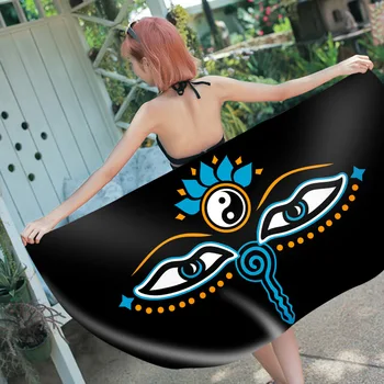 

Eyes Printed Mandala Microfiber Beach Towel Large Rectangle Summer Beach Cover Bath Towel Adult Swimming Sport Yoga Mat Tapestry