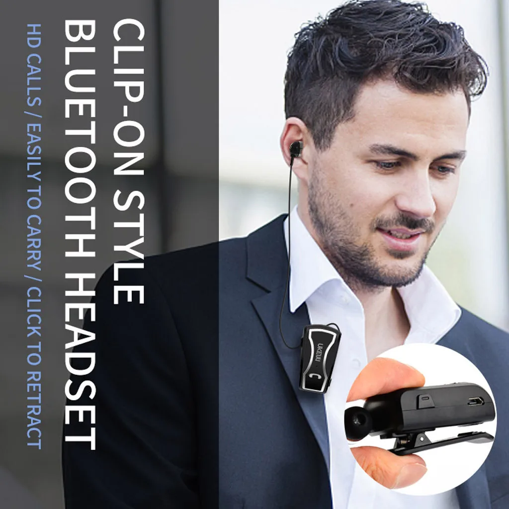 Беспроводная гарнитура Bluetooth телескопическая бизнес-гарнитура напоминание о звонках износ Вибрационный зажим движение для Huweo Sansung Iphone