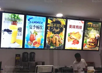 

5PCS Magnetic Aluminum Frame LED Edgelit Menu Light Boxes 40x60CM for Fast Food Store/Restaurant