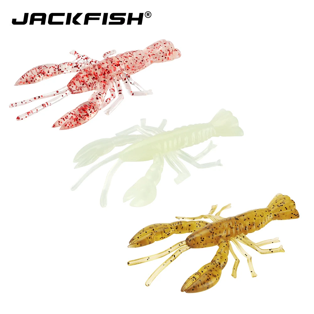 JACKFISH Мягкая приманка 57 мм/2 г светящаяся рыболовная креветка искусственный