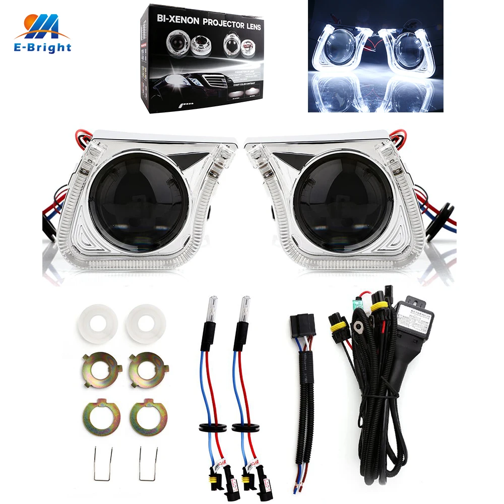 YM E Bright 1 комплект 3 дюйма 4300K 6000K 8000K HID Bi Xenon фара Объектив проектора 12 В DC 35 Вт + U
