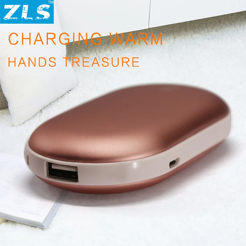  USB External Mobile Backup portable power bank plus hand warmer double alloy surfaces heating with polymer batteries 5200mah 