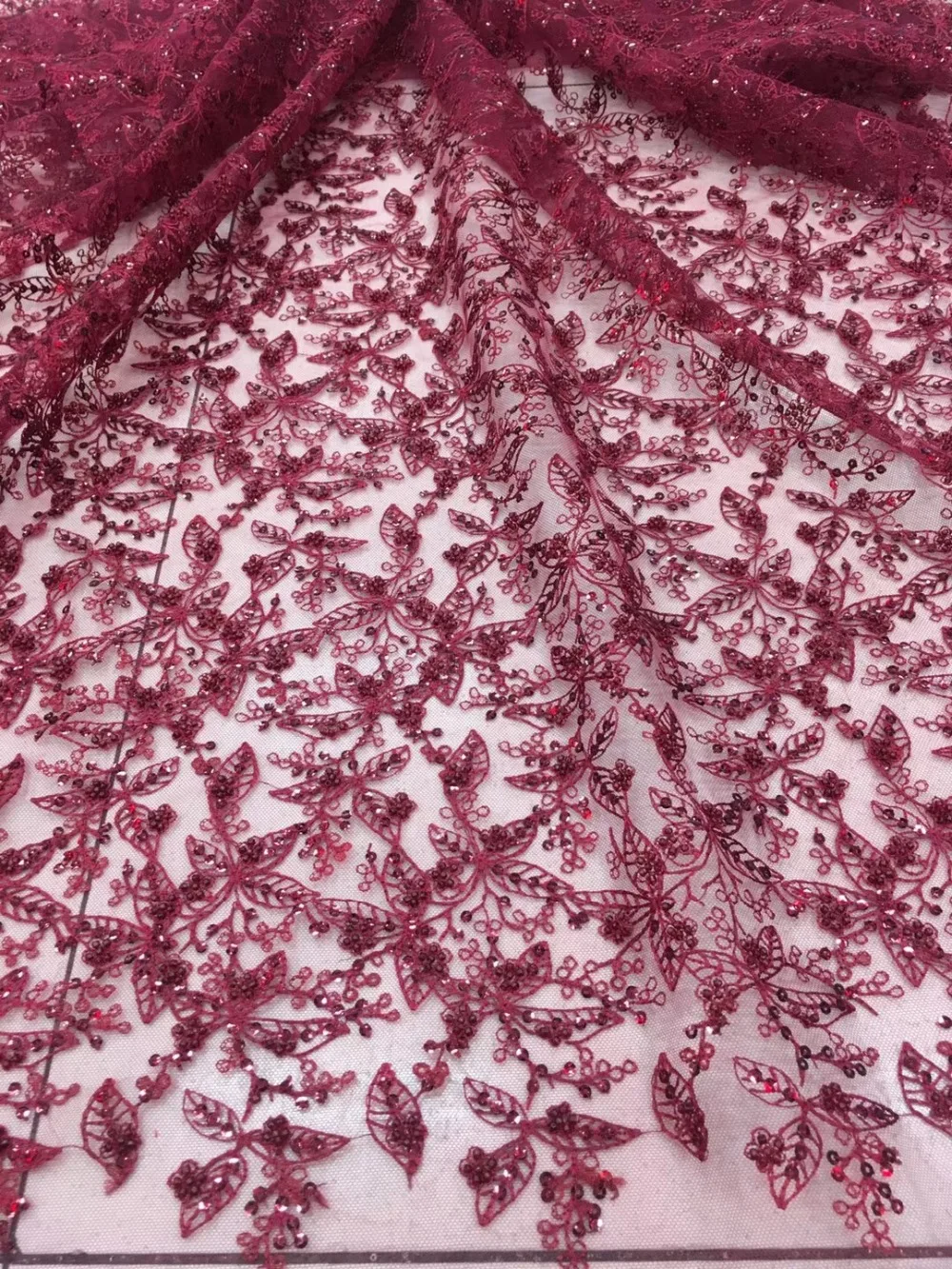 

2017 Latest Luxury 3D Handmade beaded embroidery bridal laces fabrics/New Hand-Beading Fashion For Women JJH7
