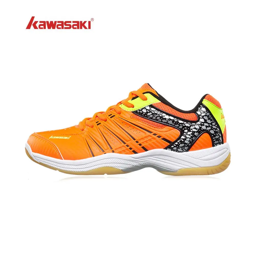 Оригинальная профессиональная обувь для бадминтона Kawasaki для мужчин, женщин и детей, спортивные кроссовки, нескользящая спортивная обувь - Цвет: Orange
