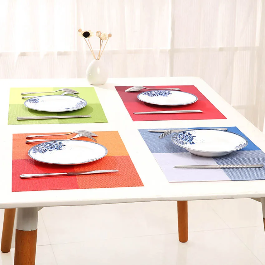 Whq 4 قطعة/المجموعة المفارش pvc الجدول حصيرة اللون كتلة الطعام الوقايات رف napperon 30*45 سنتيمتر لوحة شريط tapete دي لوغار Whq 4 قطعة/المجموعة المفارش pvc الجدول حصيرة اللون كتلة الطعام الوقايات رف napperon 30*45 سنتيمتر لوحة شريط tapete دي لوغار