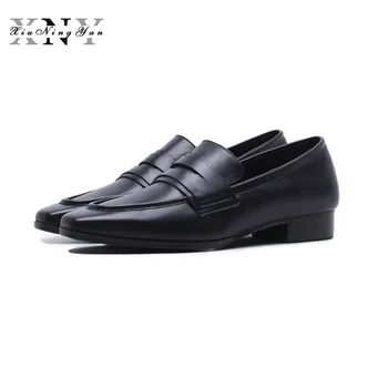 

All Genuine Leather Women Oxford Shoes Woman Flats Brogues Vintage Handmade Penny Loafers Casual Sneaker Flat Shoes for Women