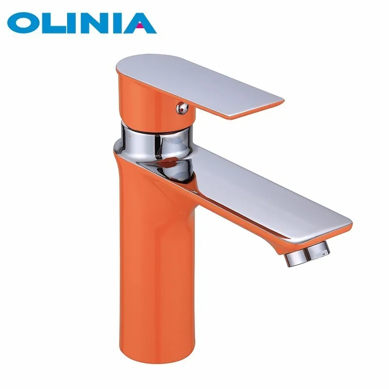 Olinia, смеситель для ванной комнаты с одним отверстием, смеситель для воды, кран для раковины, OL8200 - Цвет: OL8200CO