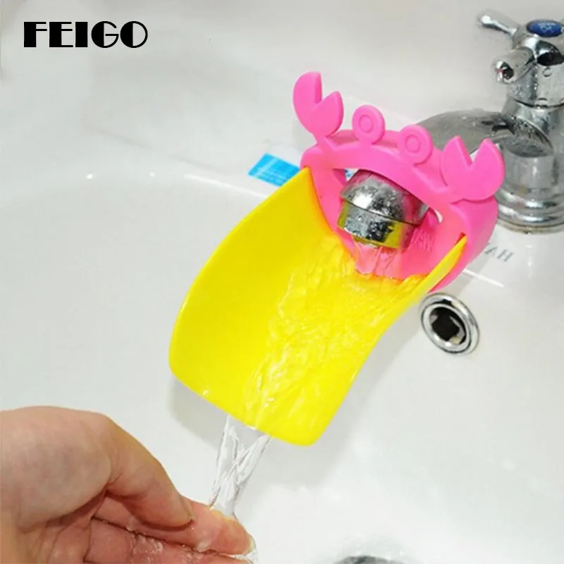 FEIGO 1 Pcs Kitchen Faucet Extenders Safety Environmental Protection Prevent Splashing Kid Washing Hands Bathroom Accessory F633 FEIGO 1 Pcs Kitchen Faucet Extenders Safety Environmental Protection Prevent Splashing Kid Washing Hands Bathroom Accessory F633