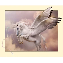 На заказ Алмазная картина eigen foto птица Единорог пейзаж Мандала Алмазная картина Полная площадь/круглые фильмы для украшения дома
