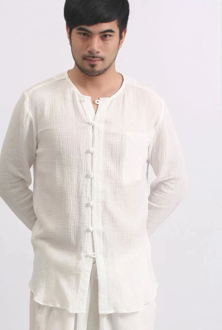 The new loose white clothes meditation new yoga clothes men suit on