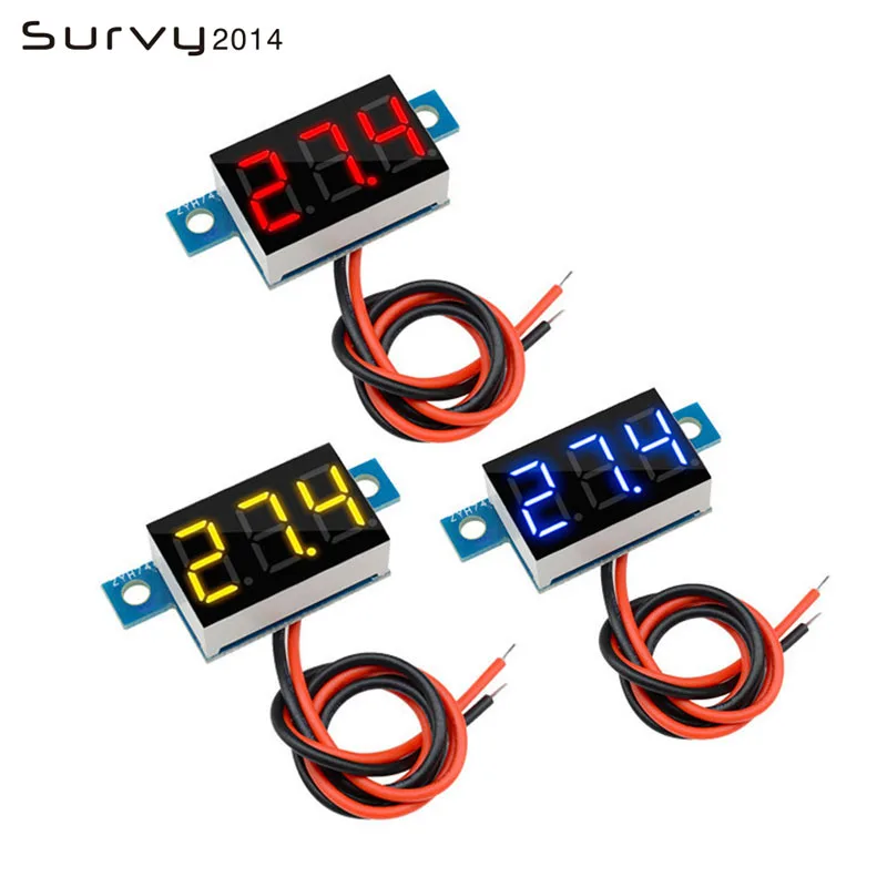 

0.36 inch DC 3.3-17V 3 Bits Digital LED Display Panel Voltage Meter Voltmeter Tester Digital Ammeter Voltmeter two Lines