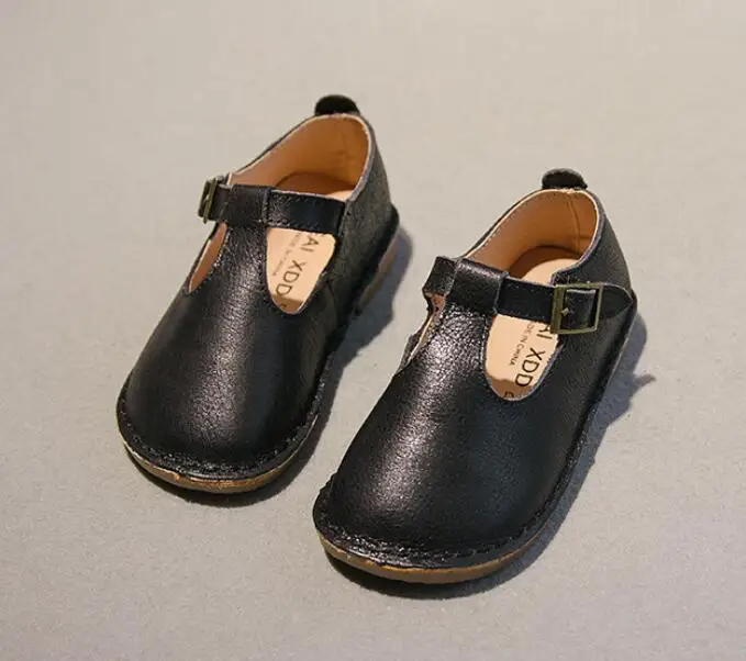 

Spring New Children genuine leather shoes kids sneakers vintage style soft sole princess girls single shoes