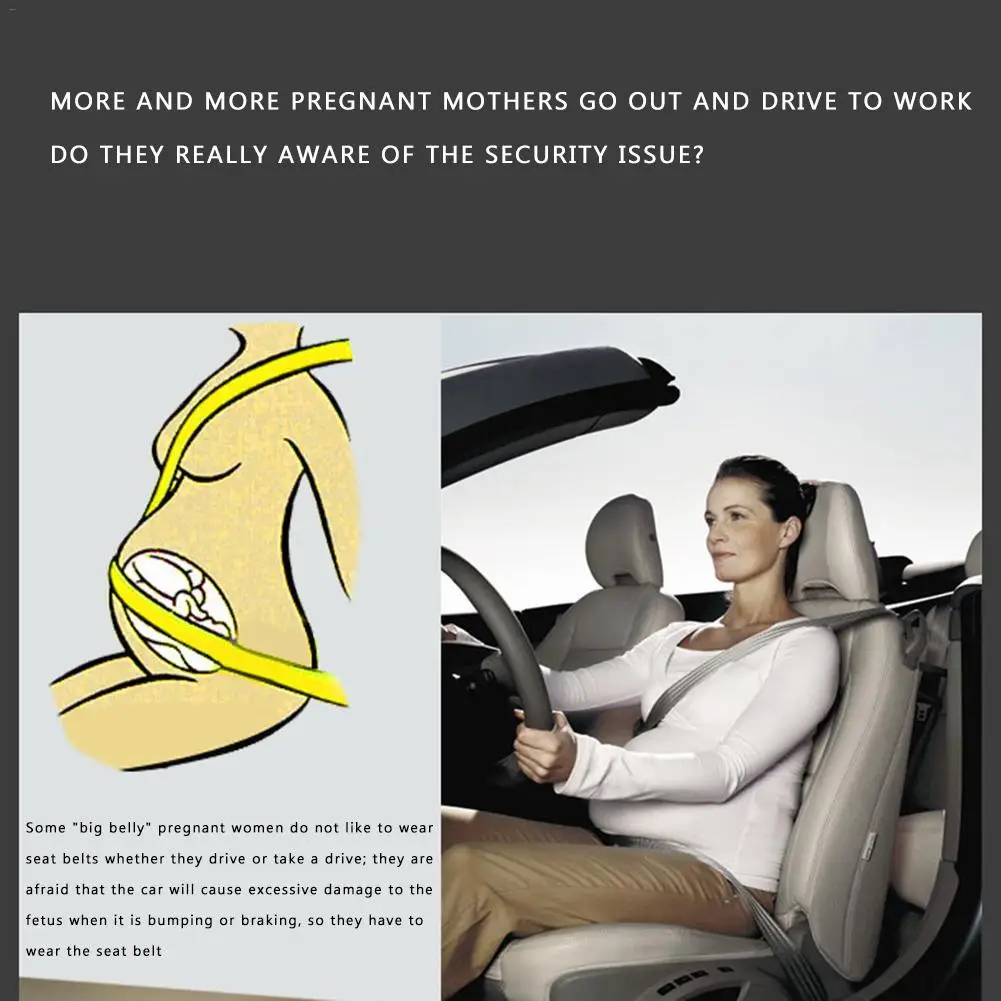 Ceny Uniwersalny w ciąży pas bezpieczeństwa w samochodzie jazdy bezpieczeństwo wygodne pokrywa ochronna dostosować pasek dla kobiet w ciąży brzuch akcesoria samochodowe