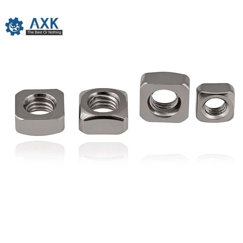 DIN557 GB39 M3 M4 M5 M6 M8 304 Stainless Steel Square Nuts thin type nut DIN562 3*5.4*2.4 4*6.9*3 5*8*3.8 6*10*4.8 8*13*6.2 mm |